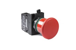 CP Serisi Plastik 1NC Acil Stop 40 mm Çekmeli Kırmızı 22 mm Buton